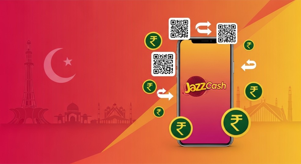 GoldsBet login Pakistan – JazzCash payments guide for players with smartphone, rupee signs, and digital transfer icons.